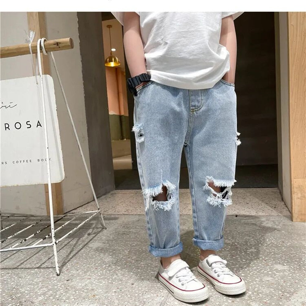 Omar 2023 New Fashion Baby Loose Kids Trousers