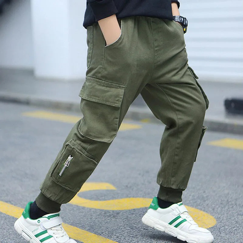 Leo Cotton Trouserss Kids Teenager Sport Pant Children Casual