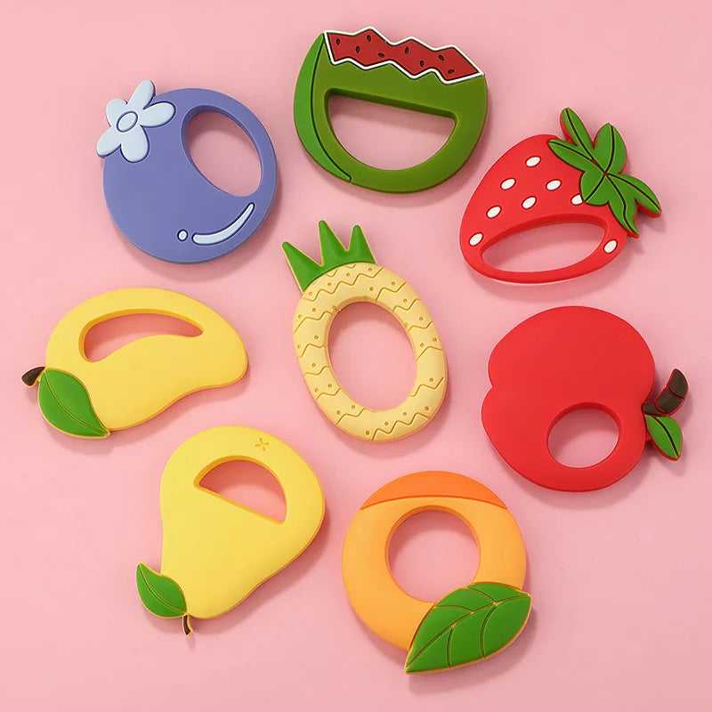 1Pc Baby Silicone Teether BPA Free Cartoon Frog Deer Teething Necklace Pendant