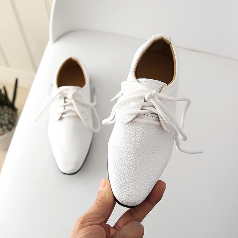 Genuine Leather Wedding Shoes for Boys Brand Children