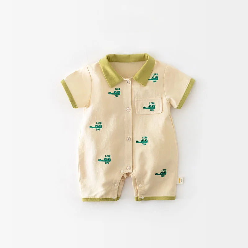 Misael Baby Summer Clothes Crocodile printed Boys Romper