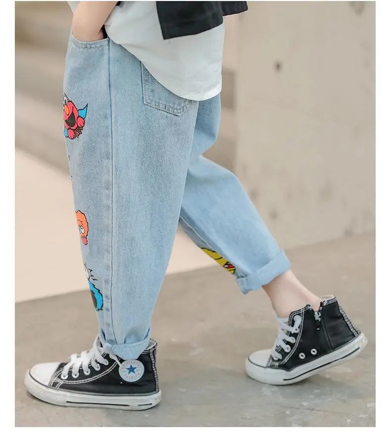New Funny Head Medium Big Children's Casual Children's Clothing Pants