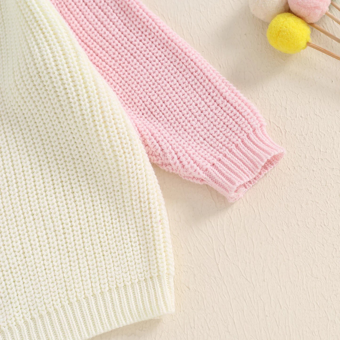 Damian Long Sleeve Contrast Color Sweater