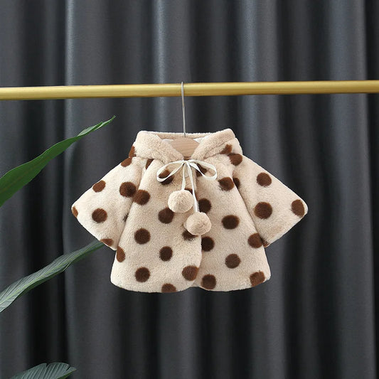 Matilda winter baby girls Jacket cape polka outerwear - GuGuTon baby store - Baby Fashion - Toddlers Outfits - Babies Outfits - Toddler Clothes - Kids Clothing - Newborn Clothes - Newborn Wear - Kids Wear - Trending Clothes - Trending Outfits - Fall Fashion - Winter Fashion - Girls Clothes - Boys Clothes - Babies Wear - Kids Accessories - KidsWear - Summer Clothes - Summer Fashion - Summer Trend - Falls Sweaters - Tops - Bottom - Jeans - Blouse - Dresses - Newborn Dresses - Toys