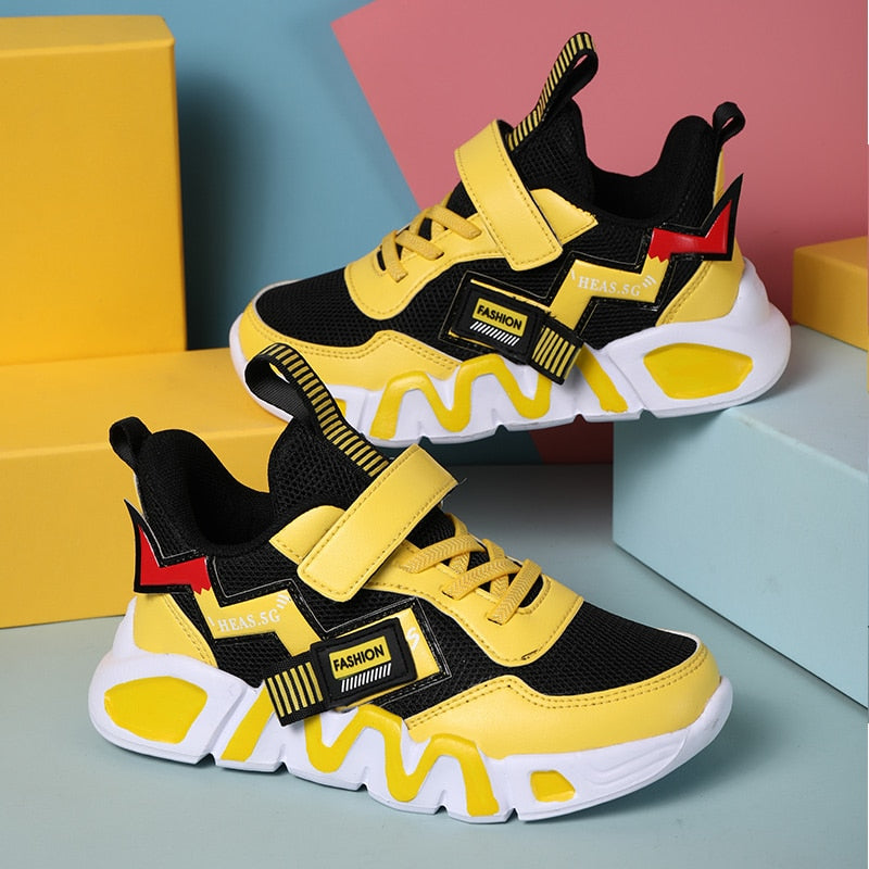 Kids Running Shoes for Boys Summer Fashion Leather Casual - GuGuTon