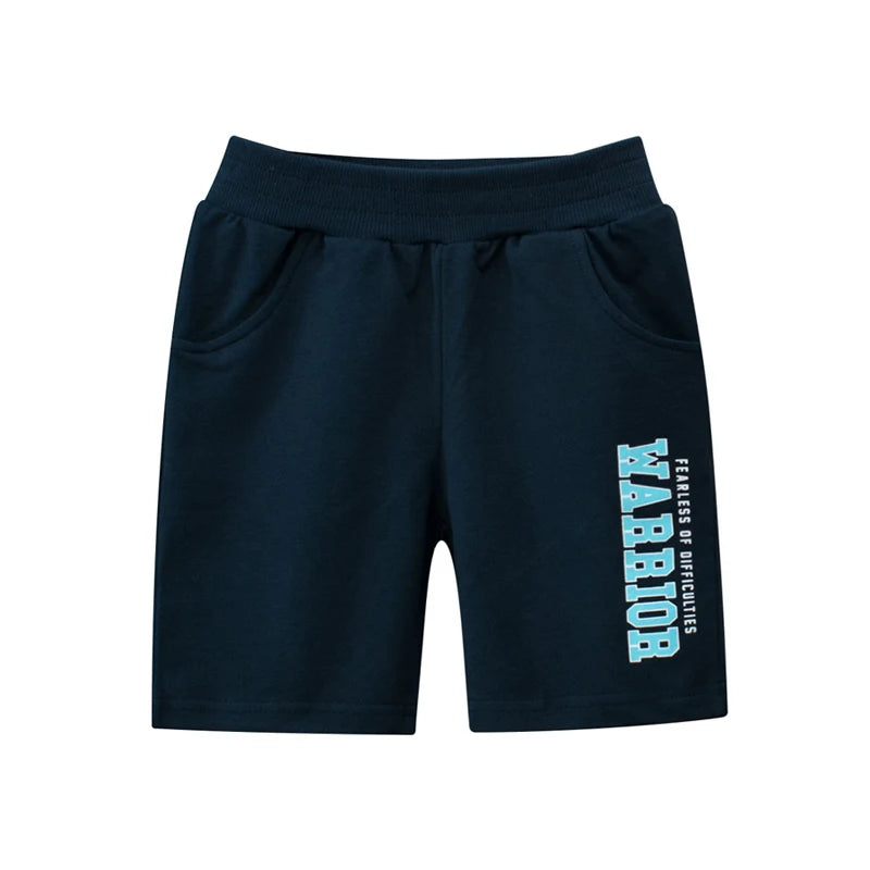 Kevin Letters Print Sports Summer Elastic Waist