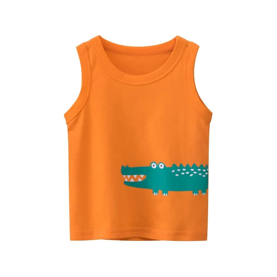 Ismael Crocodile Shark Sleeveless Tees