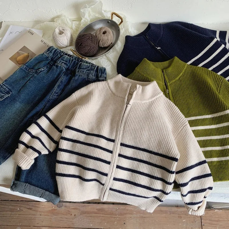 Juan Autumn New Kids Striped Sweater