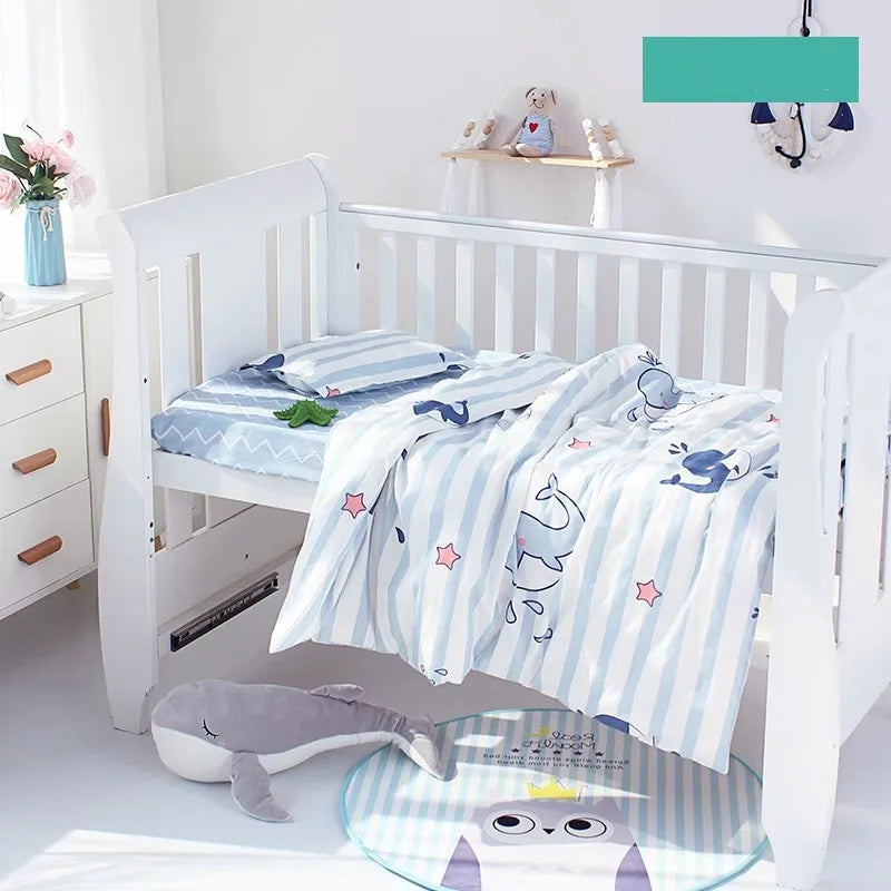 3pcs/set Baby Toddler Crib Bedding Article With Bed Sheet Pillowcase