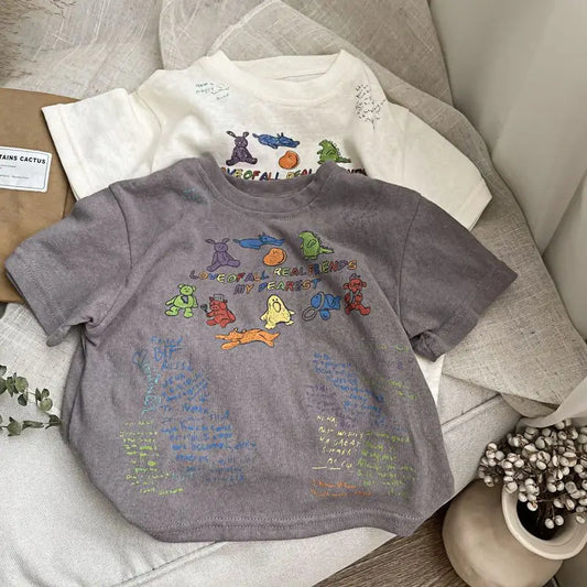 Elvis Cartoon Baby Korea Style Tees - GuGuTon baby store - Baby Fashion - Toddlers Outfits - Babies Outfits - Toddler Clothes - Kids Clothing - Newborn Clothes - Newborn Wear - Kids Wear - Trending Clothes - Trending Outfits - Fall Fashion - Winter Fashion - Girls Clothes - Boys Clothes - Babies Wear - Kids Accessories - KidsWear - Summer Clothes - Summer Fashion - Summer Trend - Falls Sweaters - Tops - Bottom - Jeans - Blouse - Dresses - Newborn Dresses - Toys