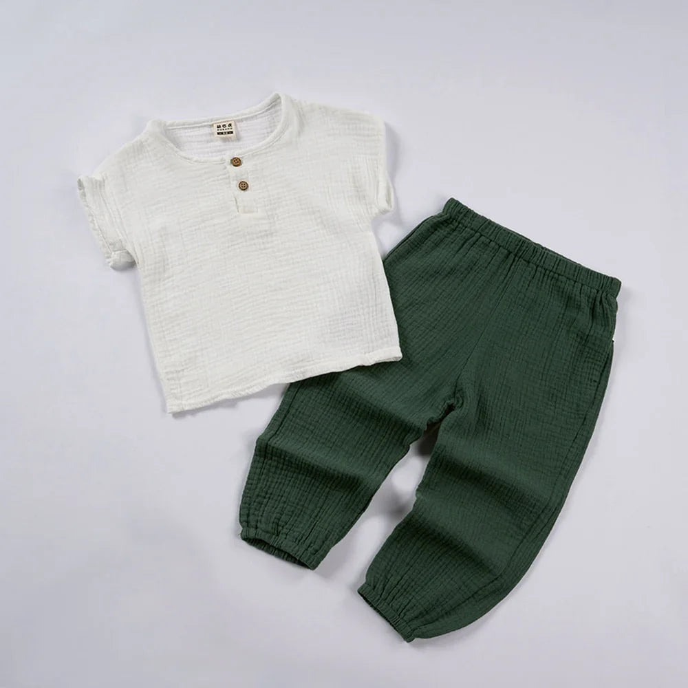 Organic Outfits Cotton Solid Long Sleeve Loose Children Two Piece Set - GuGuTon baby store - Baby Fashion - Toddlers Outfits - Babies Outfits - Toddler Clothes - Kids Clothing - Newborn Clothes - Newborn Wear - Kids Wear - Trending Clothes - Trending Outfits - Fall Fashion - Winter Fashion - Girls Clothes - Boys Clothes - Babies Wear - Kids Accessories - KidsWear - Summer Clothes - Summer Fashion - Summer Trend - Falls Sweaters - Tops - Bottom - Jeans - Blouse - Dresses - Newborn Dresses - Toys