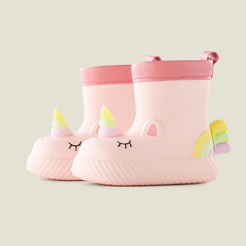 Cheerful Mario Children's rain shoes Cartoon animal Girl rain boots
