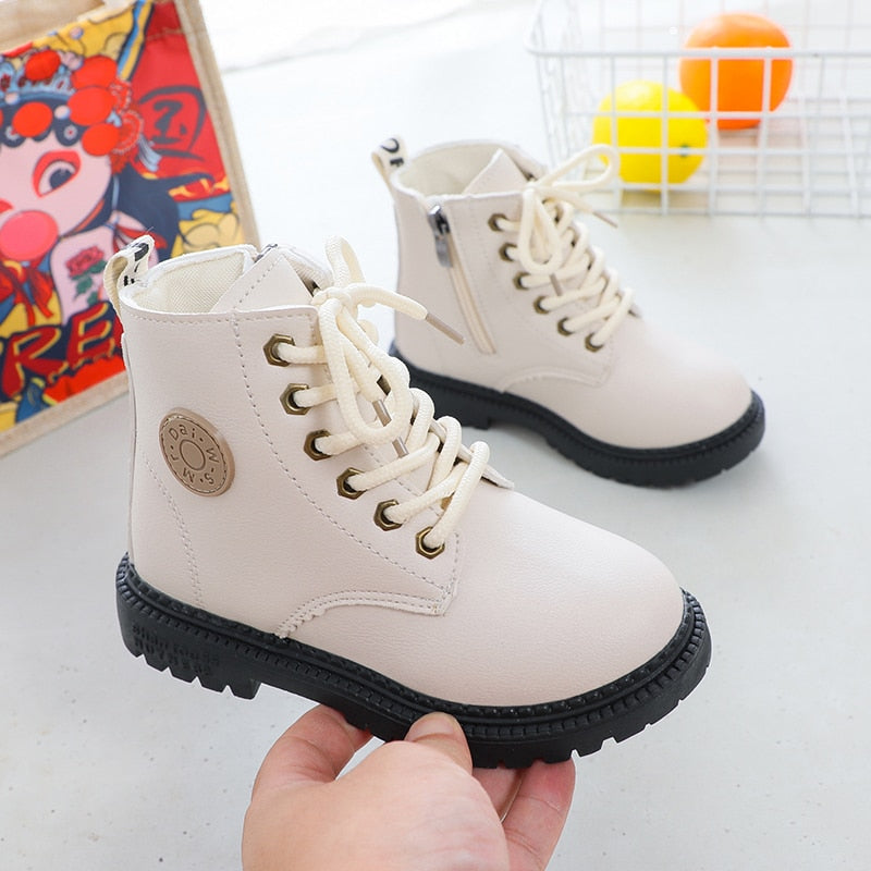 Winter Leather Children Fashion Toddler Warm Winter Boots Kids Shoes - GuGuTon