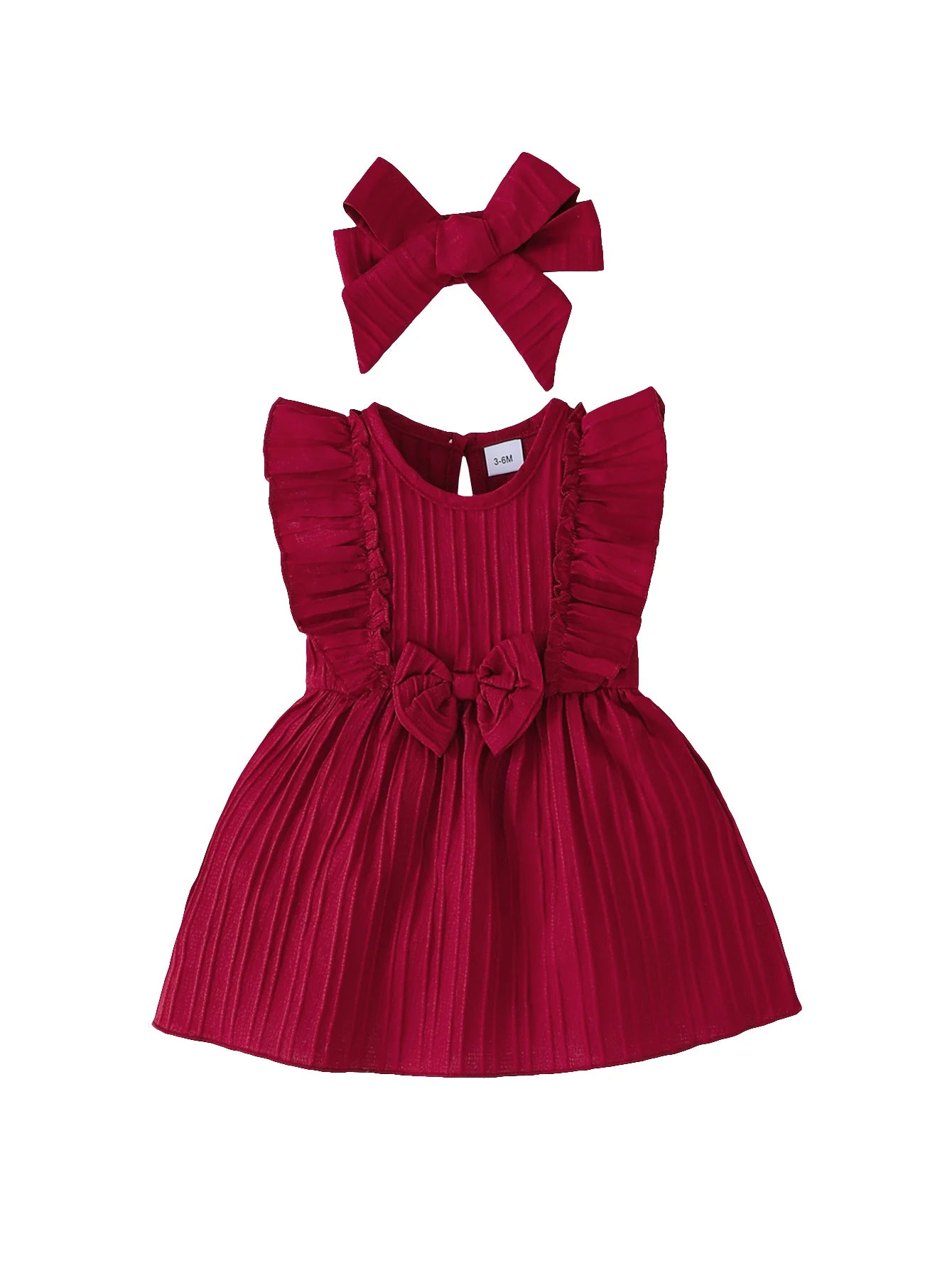 Ava Baby Girl Summer Dress for Toddlers with Headbow