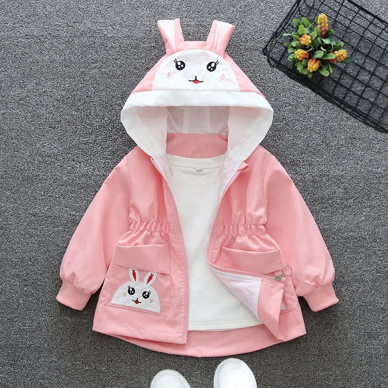 Ana Kids Jackets Autumn Baby Girls Cartoon Casual