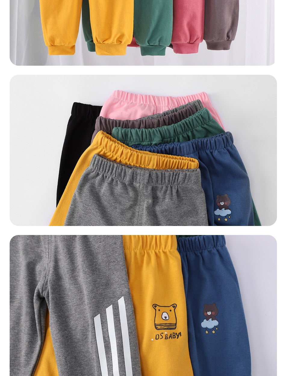 Casual Cotton Soft Color Loose Bloomer Comfortable Length Trousers