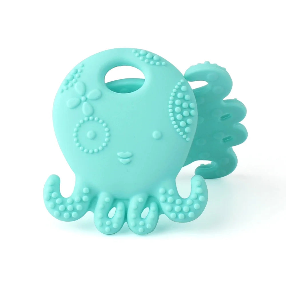 1pc Silicone Baby Teether Cartoon Animal BPA Food Grade DIY Nipple Holder