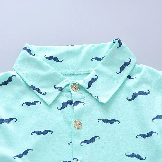 Pedro Short-Sleeved Printed Shirt + Shorts - GuGuTon baby store - Baby Fashion - Toddlers Outfits - Babies Outfits - Toddler Clothes - Kids Clothing - Newborn Clothes - Newborn Wear - Kids Wear - Trending Clothes - Trending Outfits - Fall Fashion - Winter Fashion - Girls Clothes - Boys Clothes - Babies Wear - Kids Accessories - KidsWear - Summer Clothes - Summer Fashion - Summer Trend - Falls Sweaters - Tops - Bottom - Jeans - Blouse - Dresses - Newborn Dresses - Toys