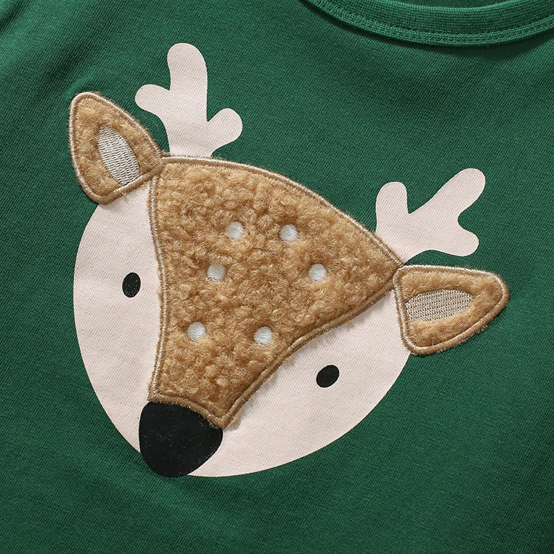 Roque Cute Deers Applique Tees