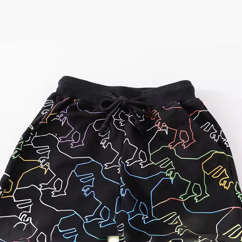 Grabiel Summer Boys Short Cartoon Dinosaur different colors