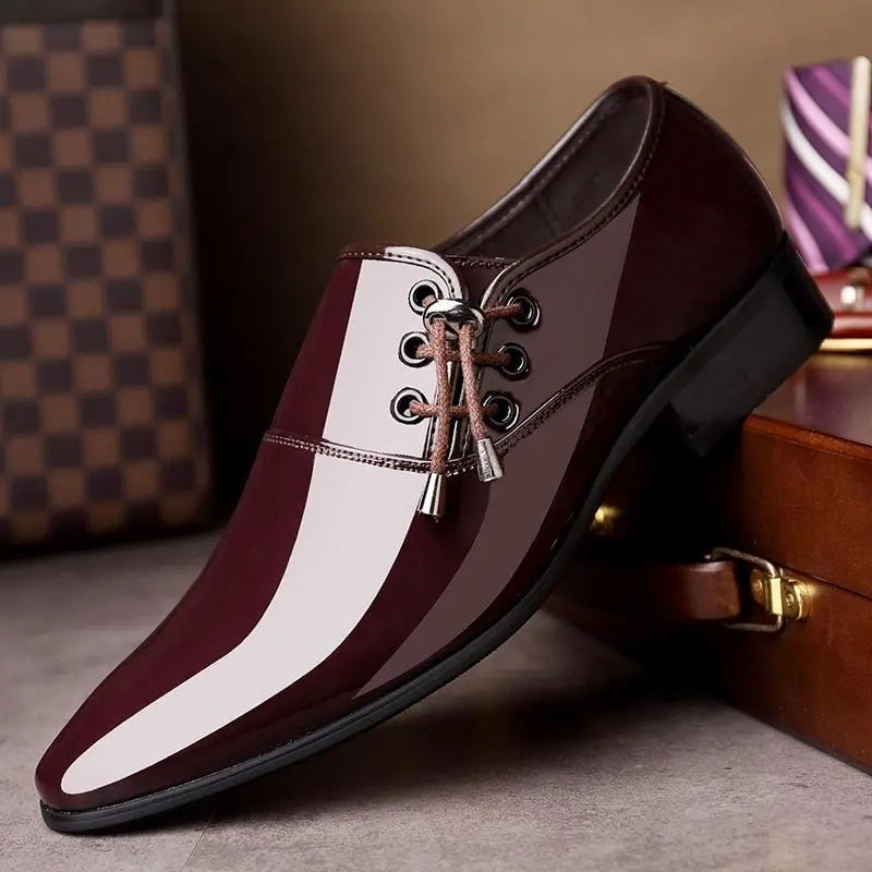 Children Leather Shoes for Boys With Lace Up Fashion Moccasins - GuGuTon