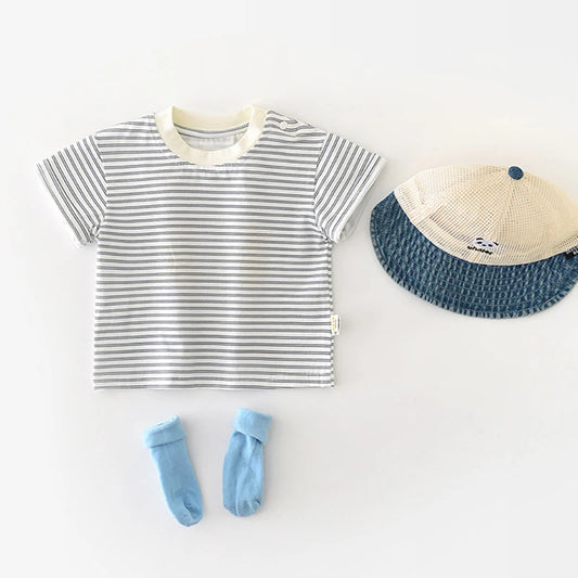 Sandro Korean Style Round Neck Tees - GuGuTon baby store - Baby Fashion - Toddlers Outfits - Babies Outfits - Toddler Clothes - Kids Clothing - Newborn Clothes - Newborn Wear - Kids Wear - Trending Clothes - Trending Outfits - Fall Fashion - Winter Fashion - Girls Clothes - Boys Clothes - Babies Wear - Kids Accessories - KidsWear - Summer Clothes - Summer Fashion - Summer Trend - Falls Sweaters - Tops - Bottom - Jeans - Blouse - Dresses - Newborn Dresses - Toys