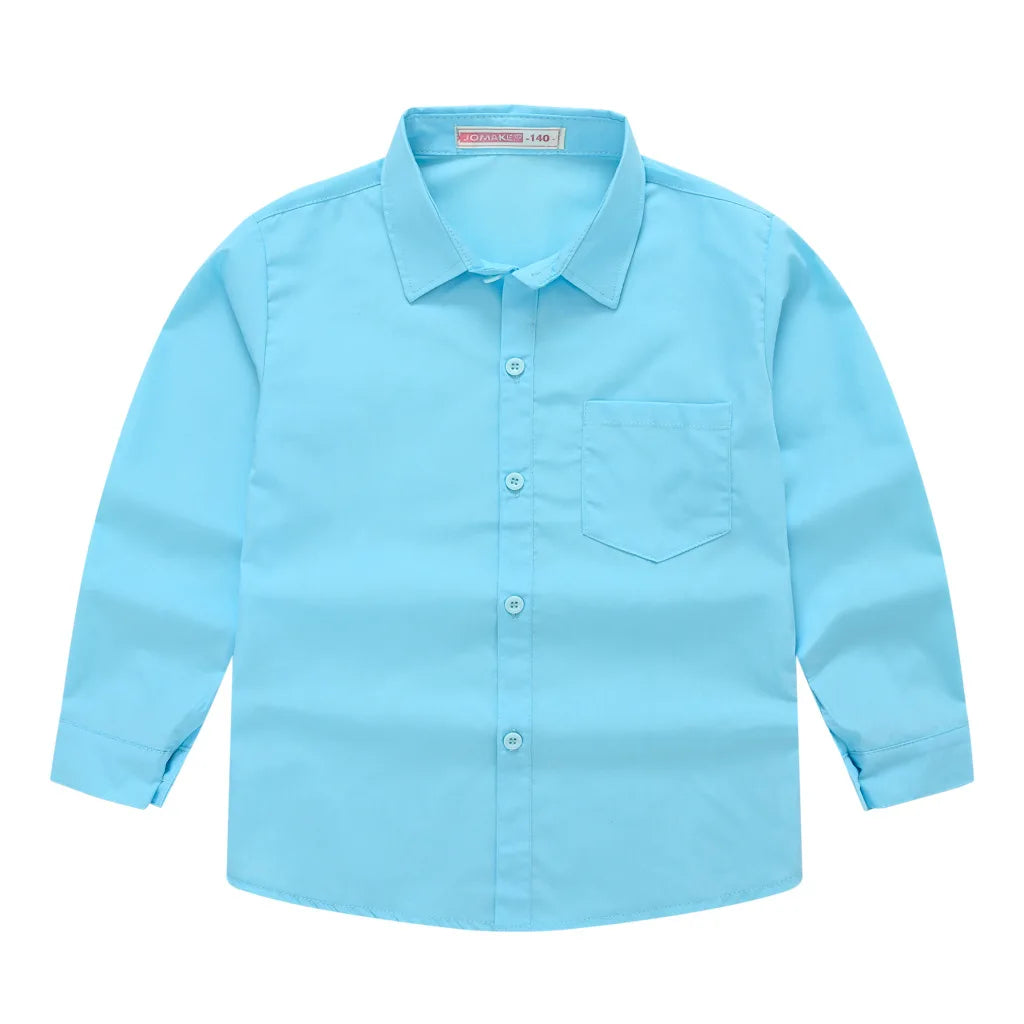 Renso Cotton Boy Long Sleeve Solid Shirt