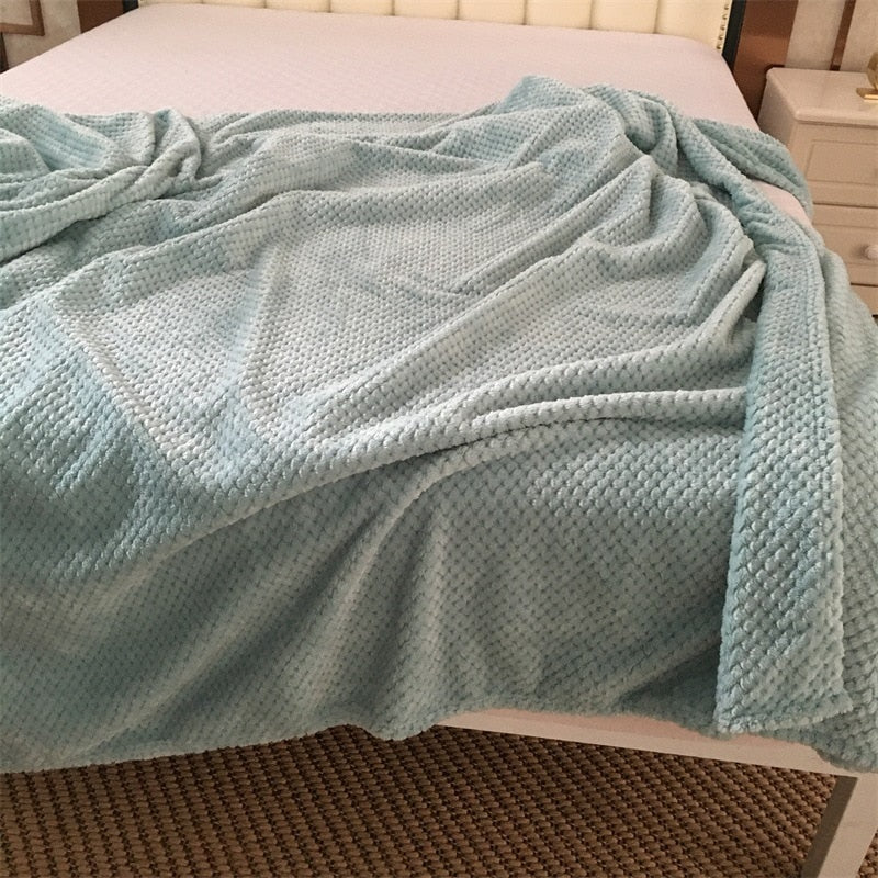 Fernando Thick solid flannel square baby blanket, swaddling for kids.