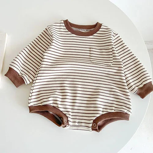 Casual Stripe Cotton Bodysuit