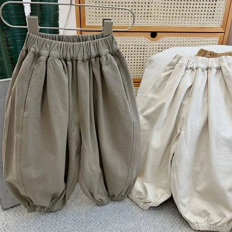 Ismael and Autumn New Baby Harlan Pants Solid Color