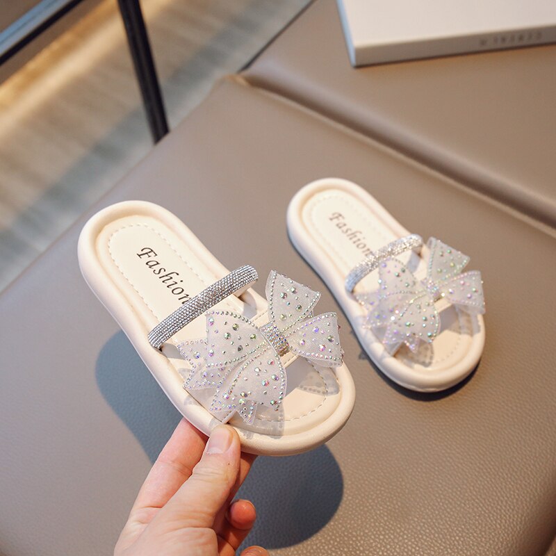 Toddler Girls Bow Rhinestones Cute Sandals
