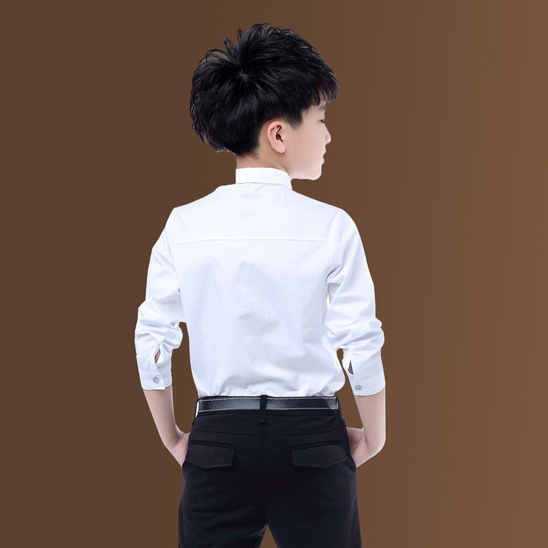 Nathan White Shirt With Tie Boys For 3-15 Years Teenage School Performing - GuGuTon baby store - Baby Fashion - Toddlers Outfits - Babies Outfits - Toddler Clothes - Kids Clothing - Newborn Clothes - Newborn Wear - Kids Wear - Trending Clothes - Trending Outfits - Fall Fashion - Winter Fashion - Girls Clothes - Boys Clothes - Babies Wear - Kids Accessories - KidsWear - Summer Clothes - Summer Fashion - Summer Trend - Falls Sweaters - Tops - Bottom - Jeans - Blouse - Dresses - Newborn Dresses - Toys