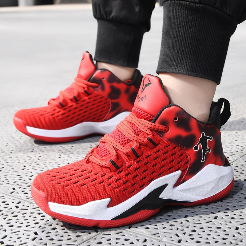 Boys Brand Mesh Basketball Shoes 8 Kids Sneaker - GuGuTon