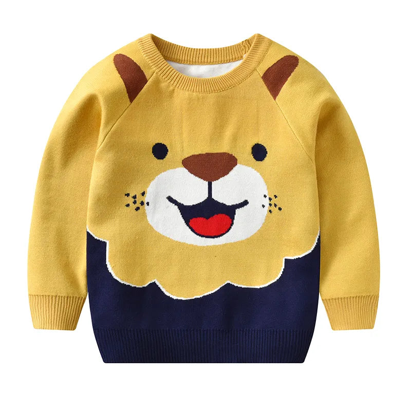 Sweater Children's Woven Sloper Printed Cartoon Long Sleeved Top