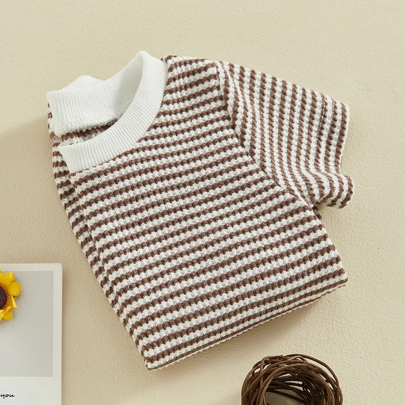 Darlin Baby Boy Summer Romper Colors Solid Striped Waffle
