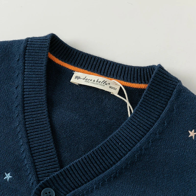 Dariel Navy Blue Outerwear Sweater