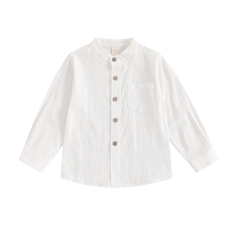 Luis Solid Color Long Sleeve Shirt