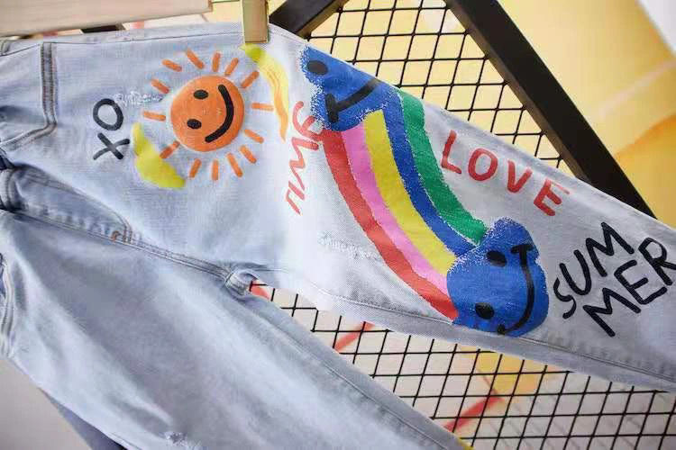 New Funny Head Medium Big Children's Casual Children's Clothing Pants