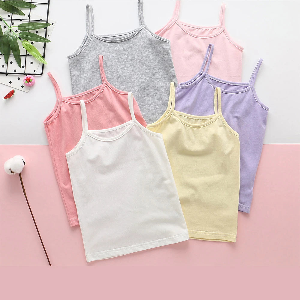 Isabella Summer Girls String Baby Children Women Cotton Camisole T-shirt Kids