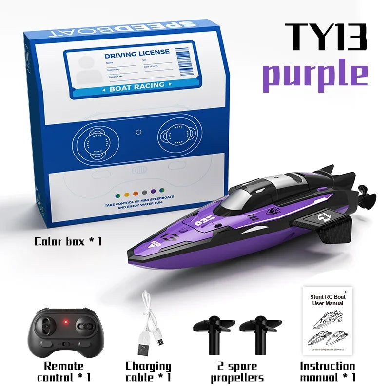 Popular 2.4G Mini Remote Control Boat - Dual Motor Waterproof Electric Speedboat