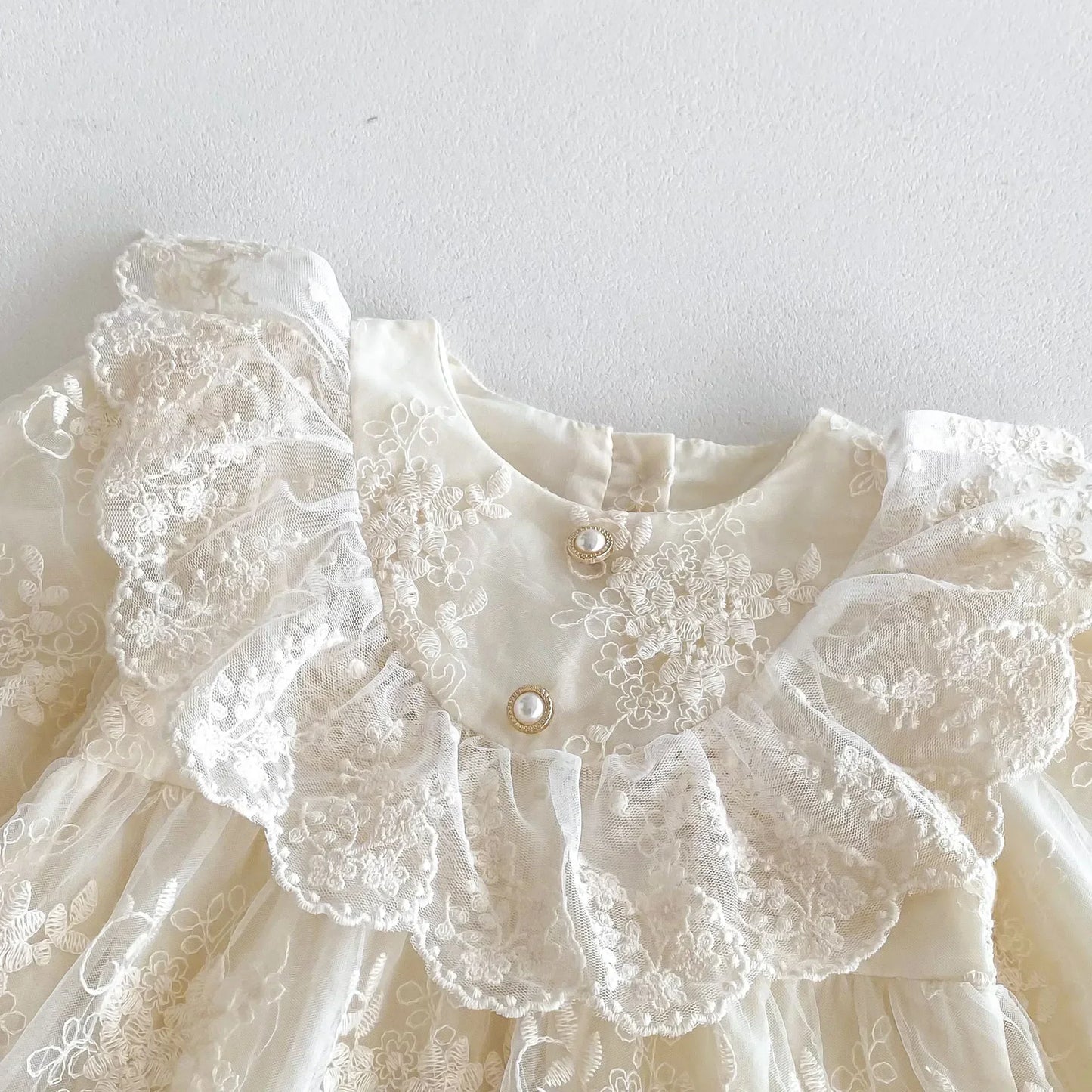 Navy Baby Girl Romper Dress - Korean Style