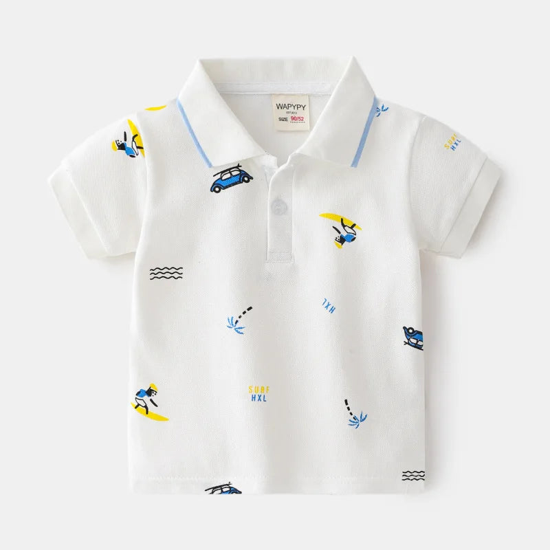 Paolo Turn-down Collar Short Sleeve T-shirt