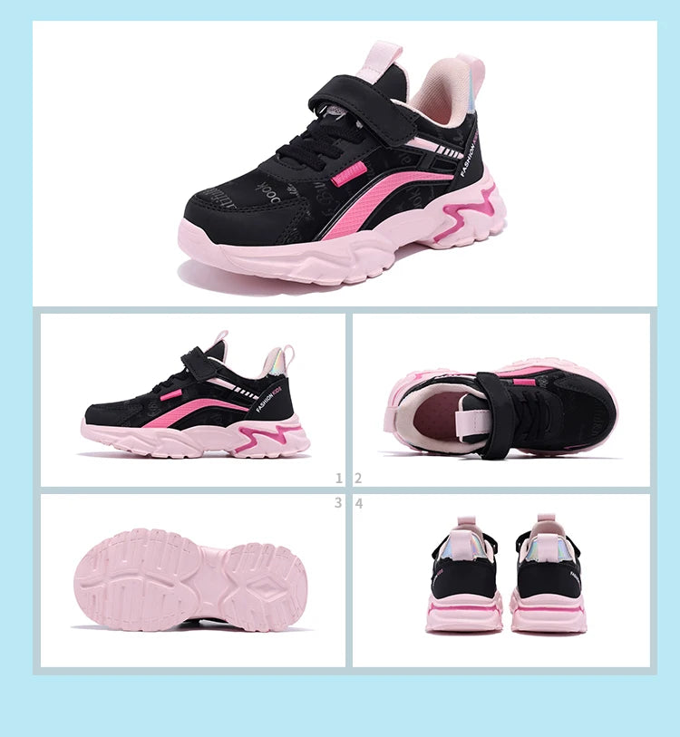 Girls Sneakers Fashion Non-Slip Casual Flat Running Shoes for Student's