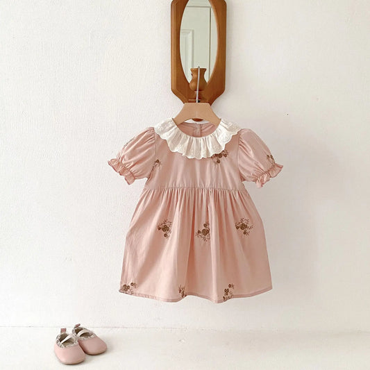 Luna Lace Collar Flower Dress