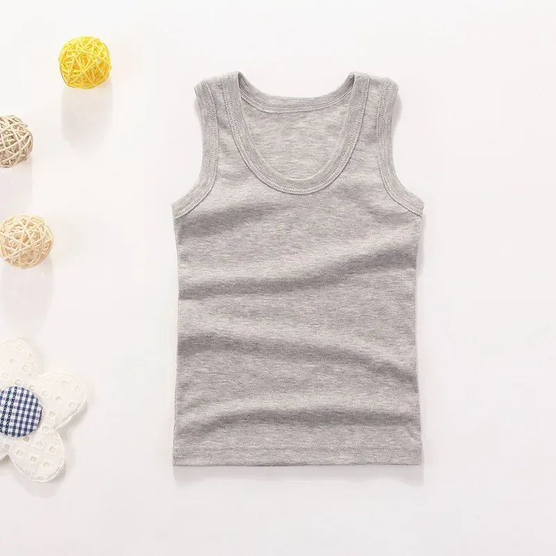 Laia T-shirts Children Summer Outfit Kid Girl Solid Clothes Cotton
