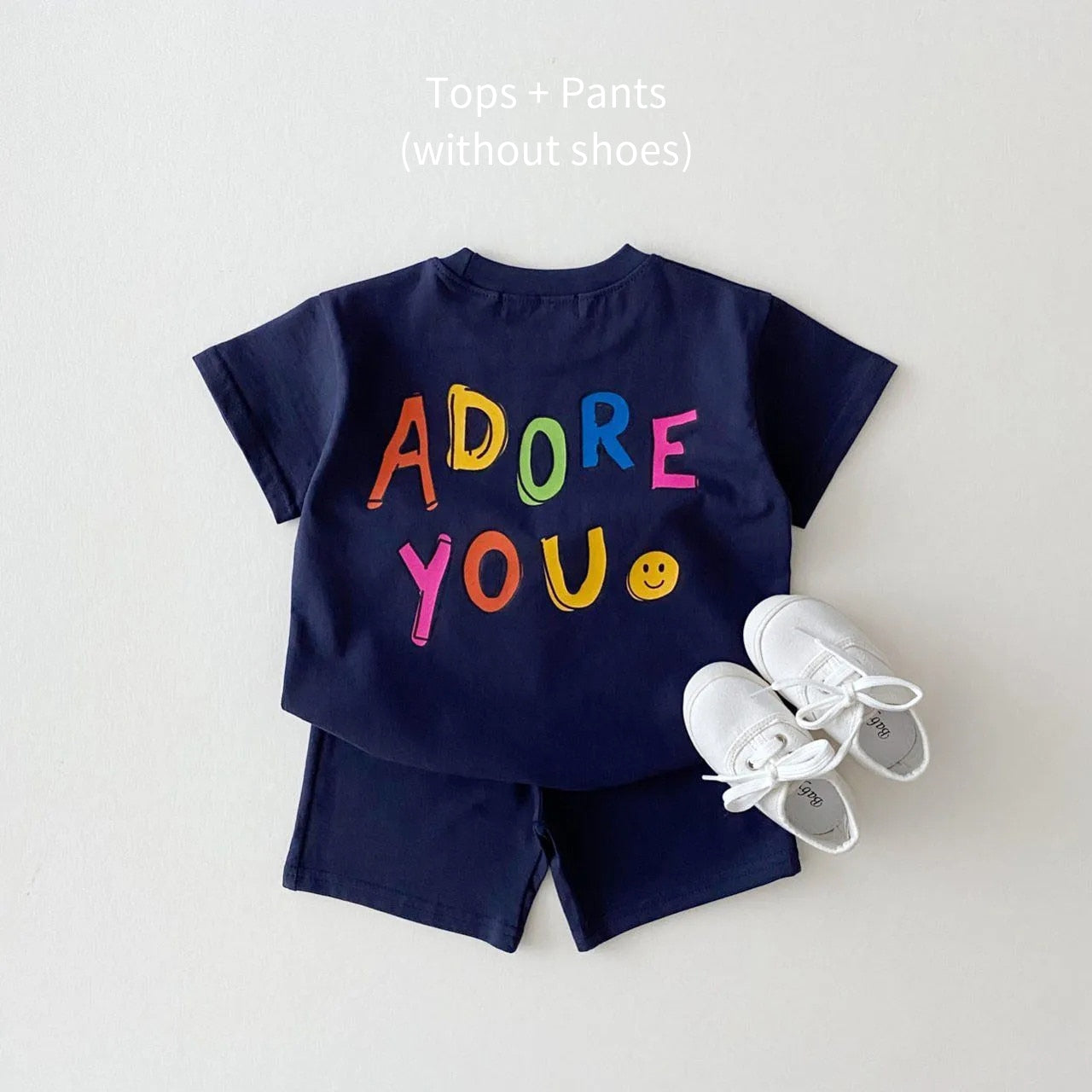JOSH Summer Embroidered Bear T-shirts + Casual Shorts - GuGuTon
