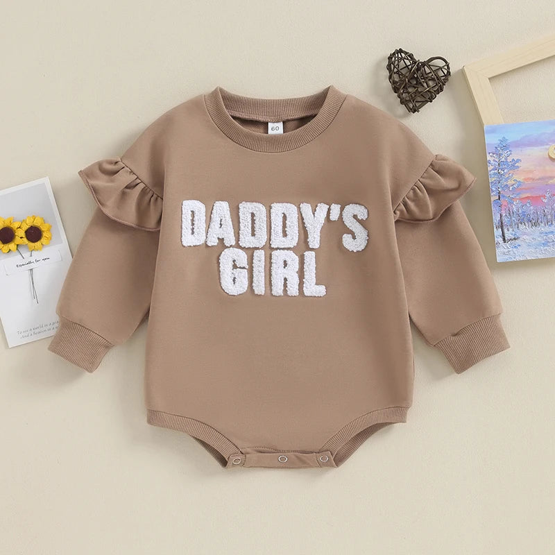sofia Baby Girl Oversized Romper Long Sleeve Bubble Daddys