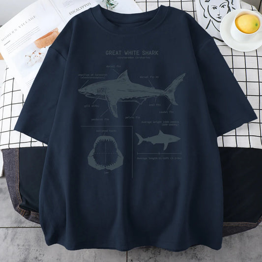 Dionis Great White Shark Anatomy T-Shirt Tops - GuGuTon baby store - Baby Fashion - Toddlers Outfits - Babies Outfits - Toddler Clothes - Kids Clothing - Newborn Clothes - Newborn Wear - Kids Wear - Trending Clothes - Trending Outfits - Fall Fashion - Winter Fashion - Girls Clothes - Boys Clothes - Babies Wear - Kids Accessories - KidsWear - Summer Clothes - Summer Fashion - Summer Trend - Falls Sweaters - Tops - Bottom - Jeans - Blouse - Dresses - Newborn Dresses - Toys