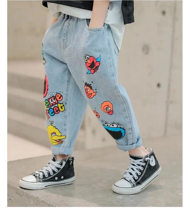 New Funny Head Medium Big Children's Casual Children's Clothing Pants