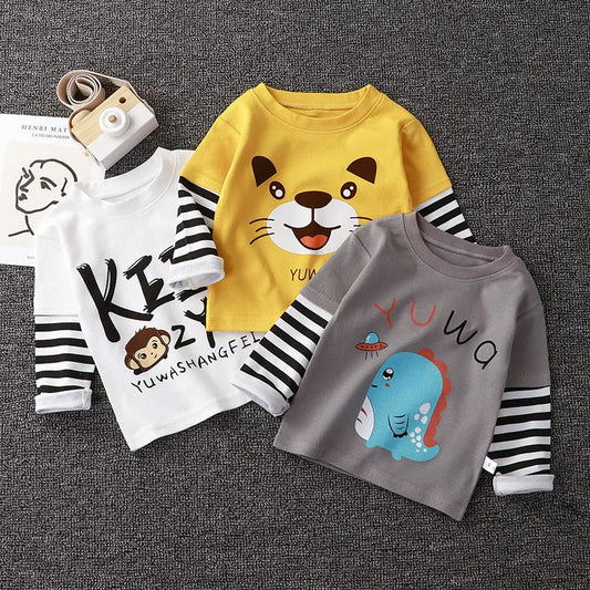 Sandro Long-Sleeved Cartoon Tees - GuGuTon baby store - Baby Fashion - Toddlers Outfits - Babies Outfits - Toddler Clothes - Kids Clothing - Newborn Clothes - Newborn Wear - Kids Wear - Trending Clothes - Trending Outfits - Fall Fashion - Winter Fashion - Girls Clothes - Boys Clothes - Babies Wear - Kids Accessories - KidsWear - Summer Clothes - Summer Fashion - Summer Trend - Falls Sweaters - Tops - Bottom - Jeans - Blouse - Dresses - Newborn Dresses - Toys